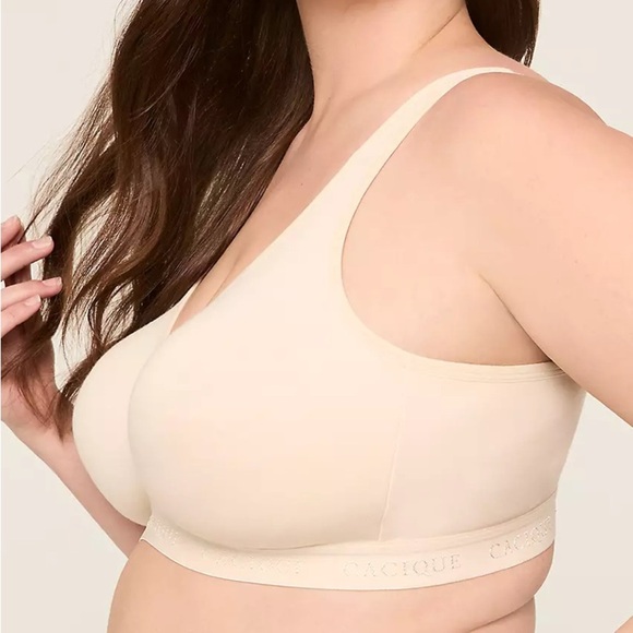 Cacique Cotton Unlined No Wire Bra - Picture 2 of 8